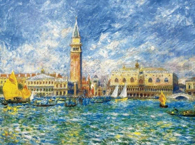 ルノワール 、【ヴェネツィアの大運河】、希少画集画、新品高級額・額装付 ルノワール 「ヴェネツィアの大運河」 [33378900]のアート作品