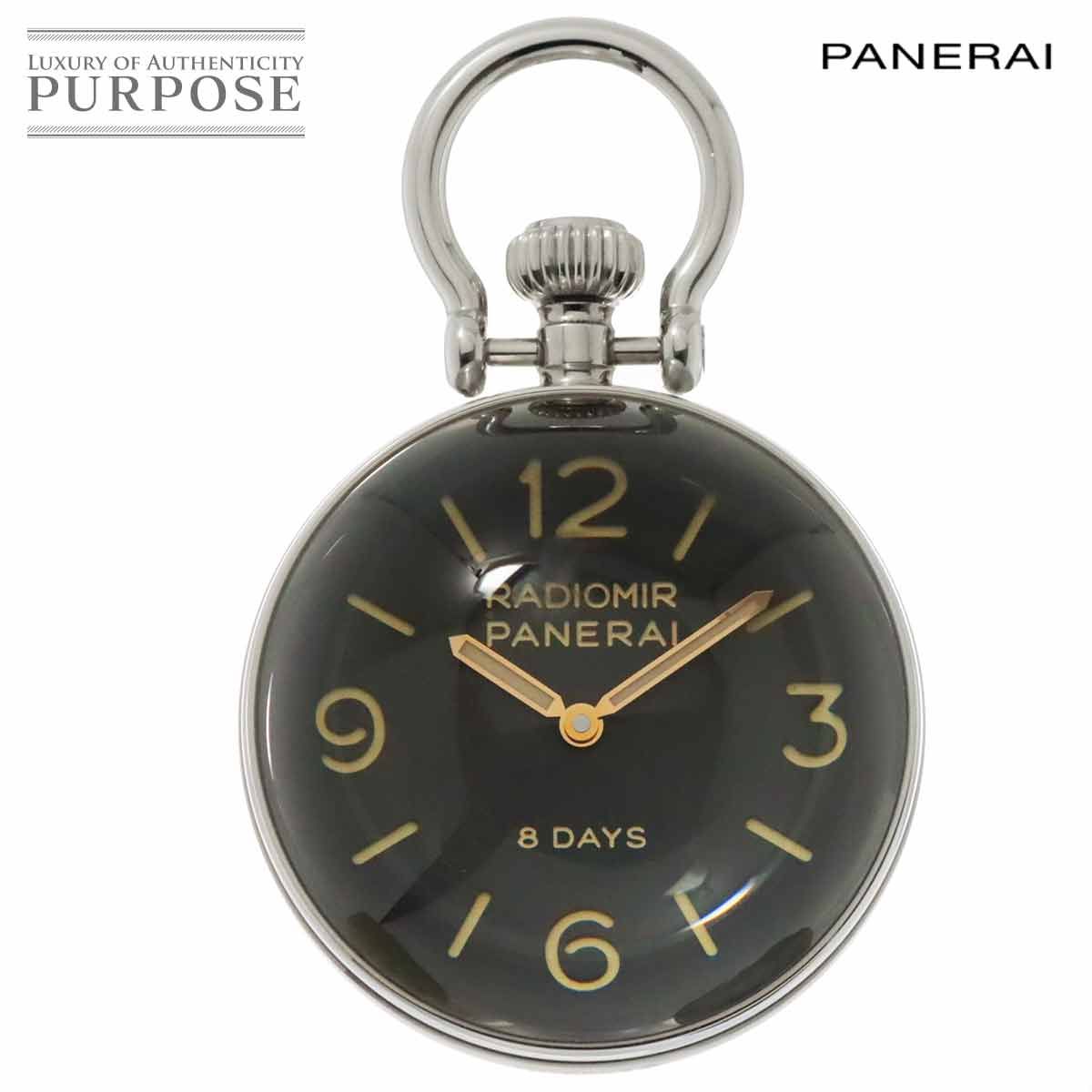 パネライ PANERAI テーブルクロック 置き時計 PAM00581 ブラック 手 ...