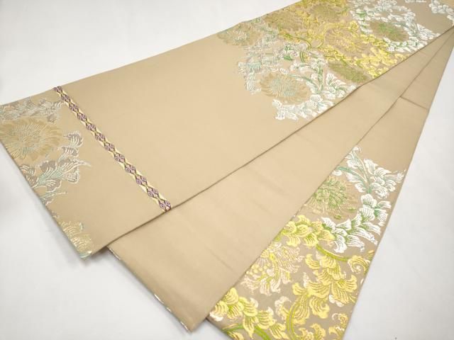 平和屋本店■最高級　龍村平蔵製　六通柄　本袋帯　歌仙色紙文　金銀糸　逸品　CYAA1112s5 平和屋本店□最高級 龍村平蔵製 六通柄 本袋帯 歌仙色紙文 金銀糸 逸品