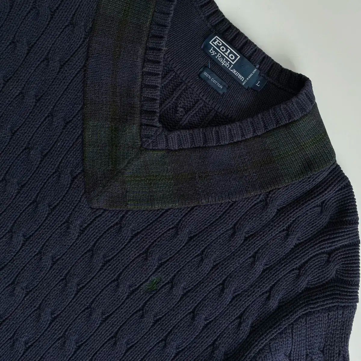 Polo ポロ Ralph Lauren ラルフローレン ネイビー クリケット ケーブル ニット セーター