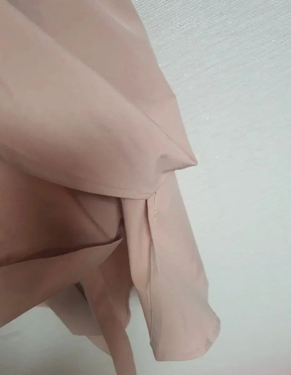 シャカシャカ素材 ロング丈ワンピース