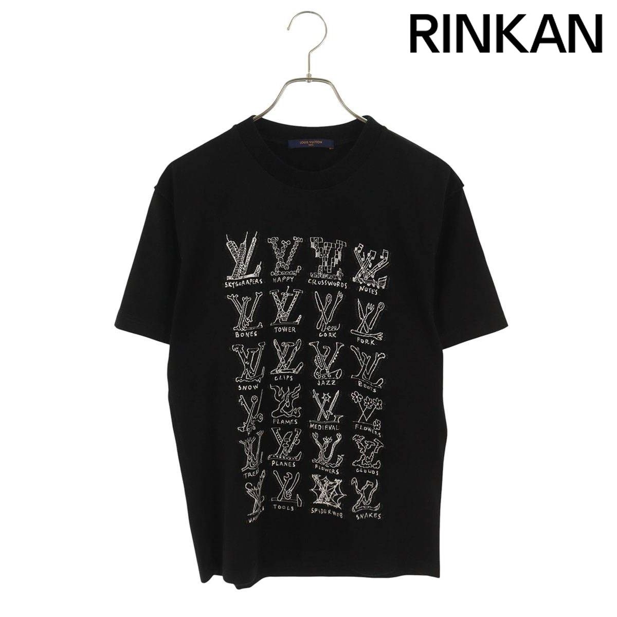 ルイヴィトン 21SS RM211M ZMI HKY20W LVロゴプリントTシャツ