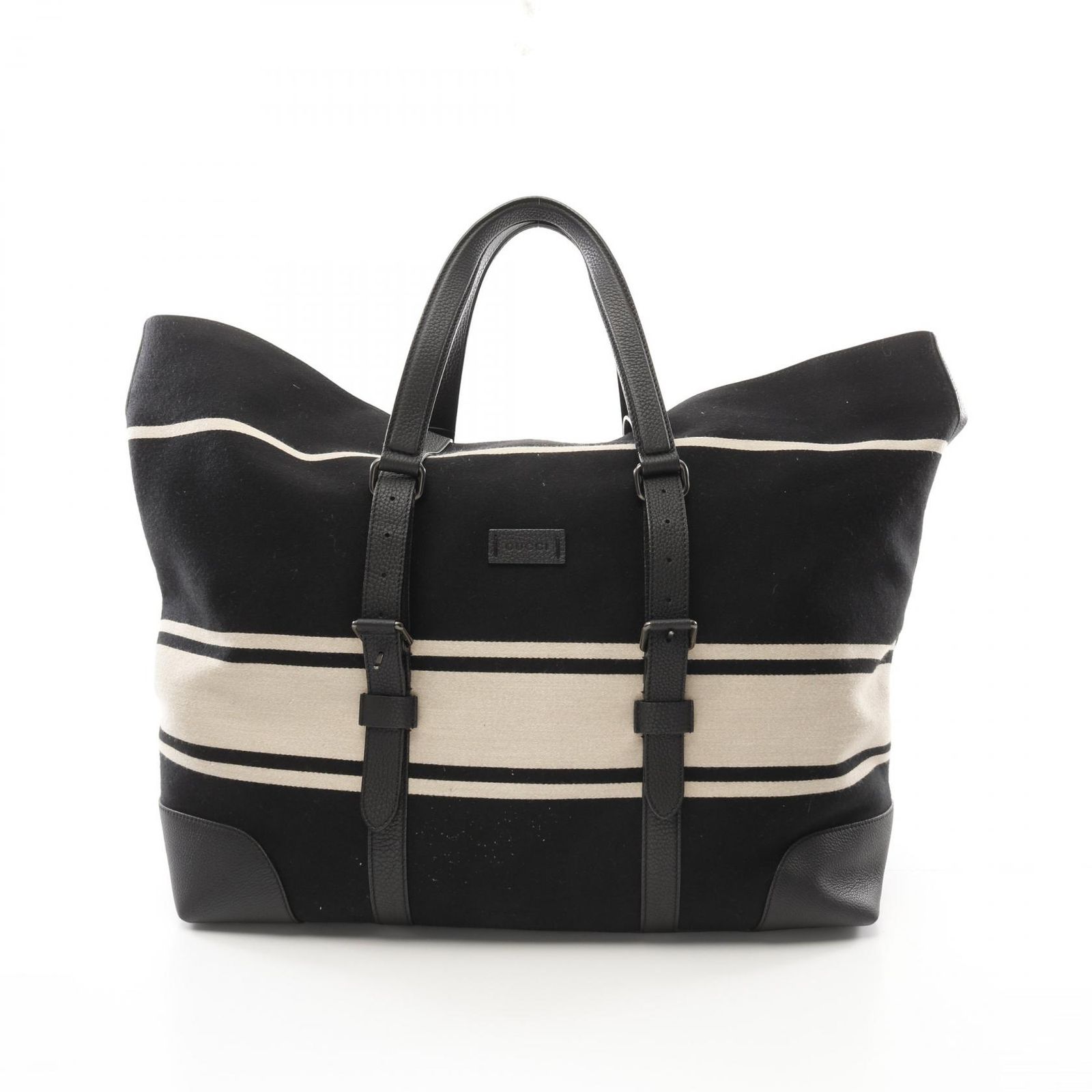グッチ GUCCI トートバッグ ダッフルバッグ 358206 ウール レザー トートバッグ レディース Used A