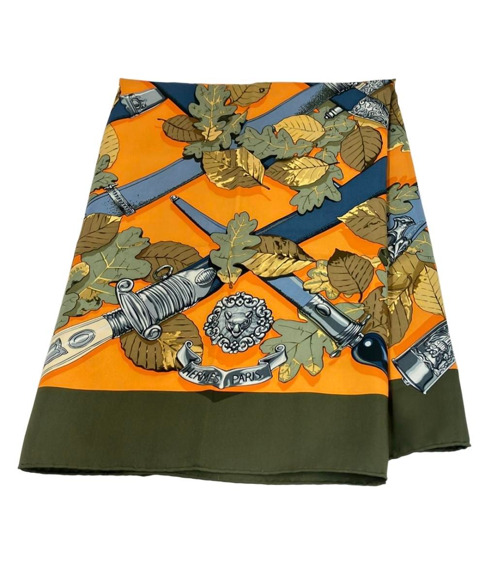 エルメス HERMES スカーフ カレ90 シルク AU PLUS DRU エルメス スカーフ シルク100% カレ90 AU PLUS DRU レディース