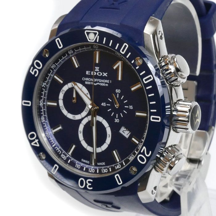 EDOX エドックス クロノオフショア1 クロノグラフ 腕時計 電池式 10221 3 BU BUIN メンズ