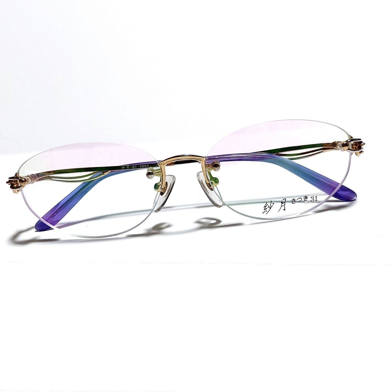No.1752-メガネ 紗月 宝飾：サファイア【フレームのみ価格】 - メルカリ 