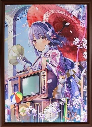 絵師100人展8 6U☆ 複製原画 桜模様 【公式通販】 絵師100人展8 6U☆ 複製原画 桜模様 【公式通販】