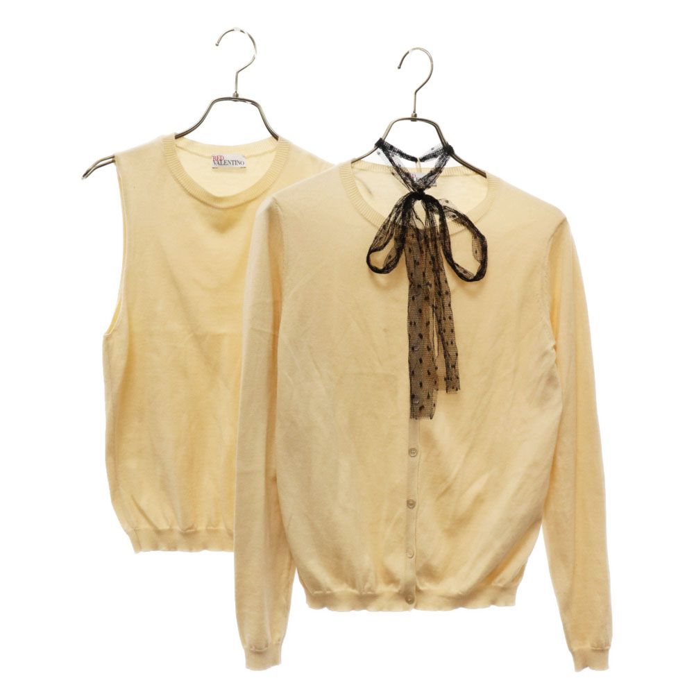 RED VALENTINOレッドヴァレンティノ ダウンベスト レース リボン38 レッドバレンティノ RED VALENTINO ベスト RED VALENTINOレッド