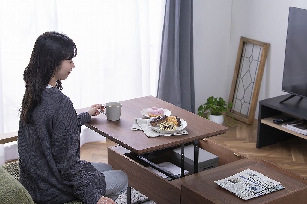 アイリスオーヤマ リビングテーブル テーブル デスク センターテーブル ローテーブル 収納 棚付き ブラック 幅89cm LTB-890W IRIS OHYAMA USTAUSTRALIA_COM_AU