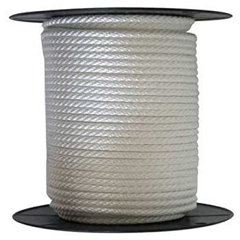 アンカーロープドックライン3?| 8? x 250? Braided 100?%ナイロンホワイトMade in USA