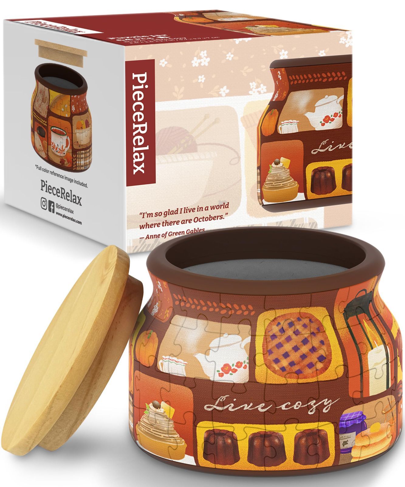 【在庫処分】ピースリラックス(PieceRelax) 64ピース 小物入れパズル【快適に暮らそう】(10X10X7cm) プラ製 3D立体 プレゼント交換 ハロウィン パーティー 飾り[BC1021]