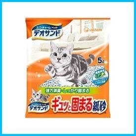 5 L×6袋 ギュッと固まる紙砂 デオサンド