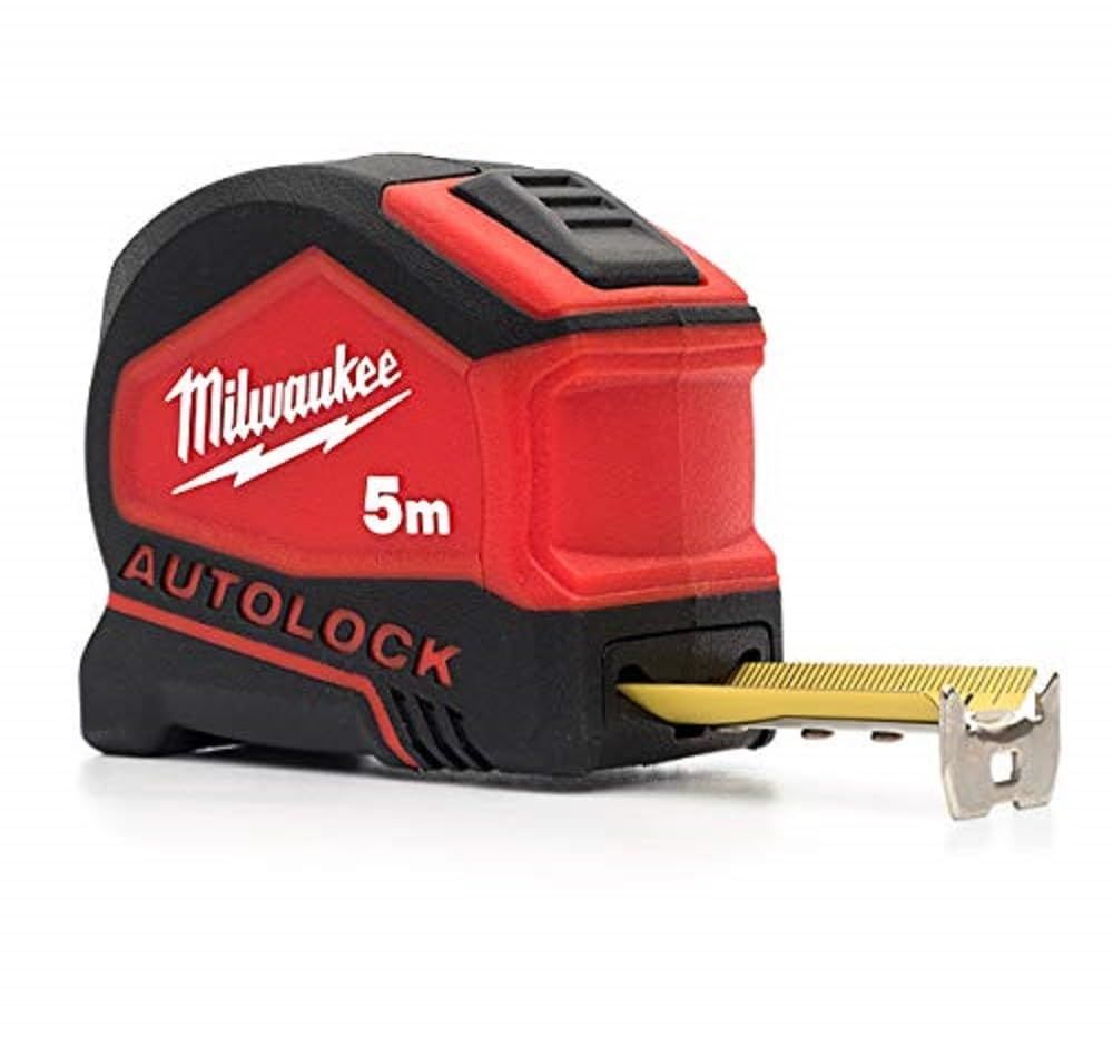 Milwaukee Autolock テープメジャー 5m 幅25mm メートル法のみ シングル