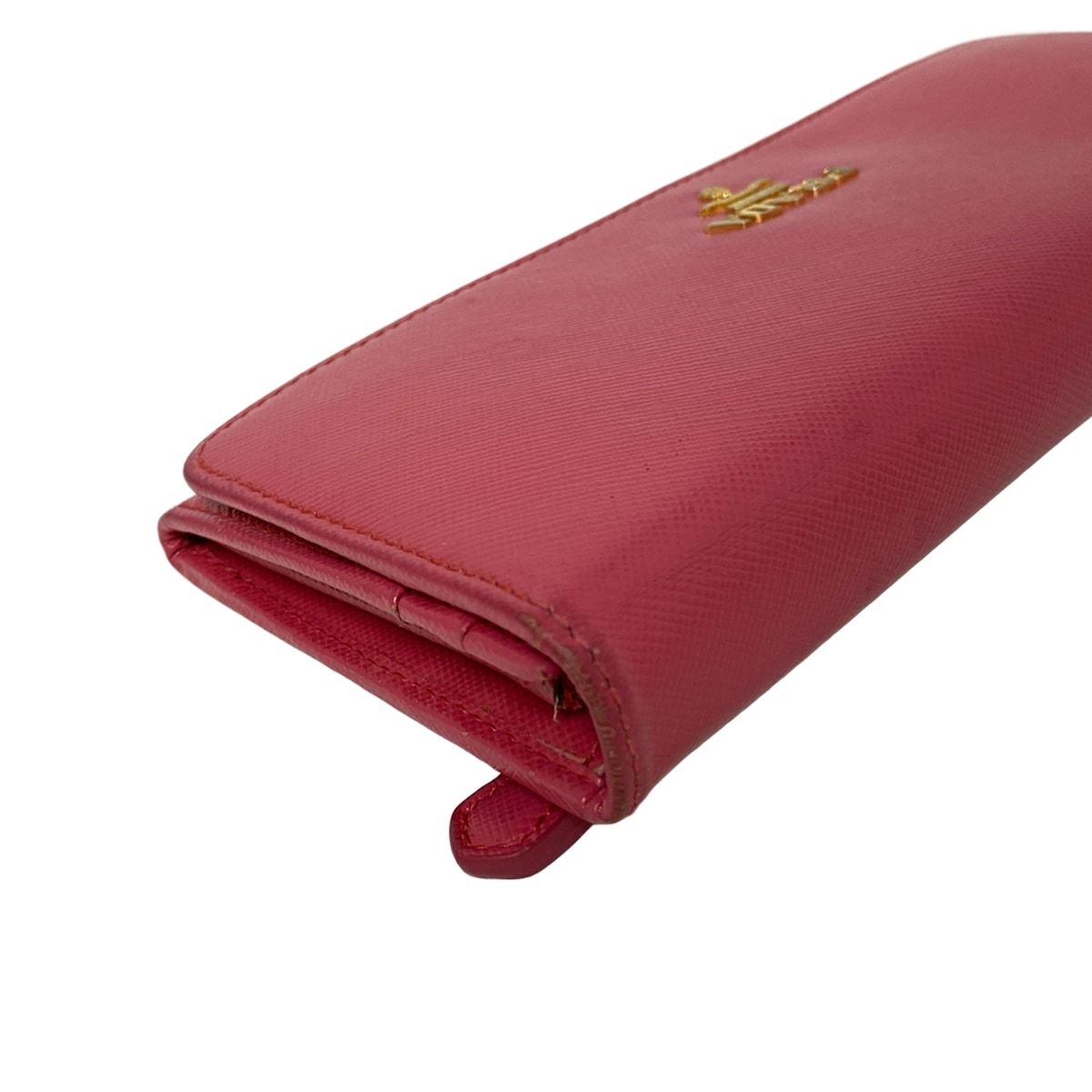 PRADA ピンク リボン長財布 PRADA リボン付き長財布 ピンク 箱付き】PRADA リボン付き長財布