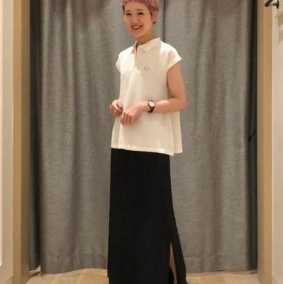 フレッドペリー ポロシャツ ノースリーブ UK10 胸元ロゴ刺繍 ホワイト