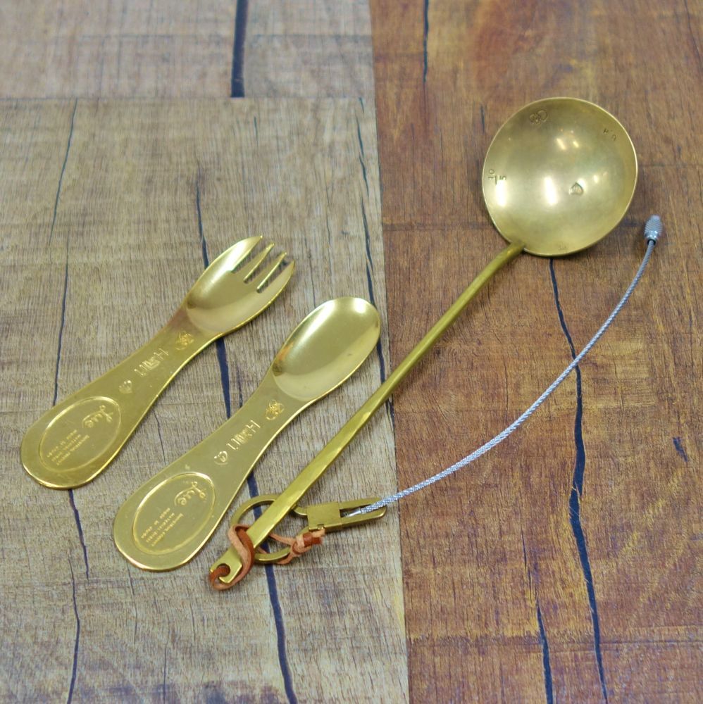ルー ウルトラヘビー Lue×ULTRAHEAVY DessertSpoon Fork 10cc カトラリー 真鍮 brass スプーン スポーク キャンプ