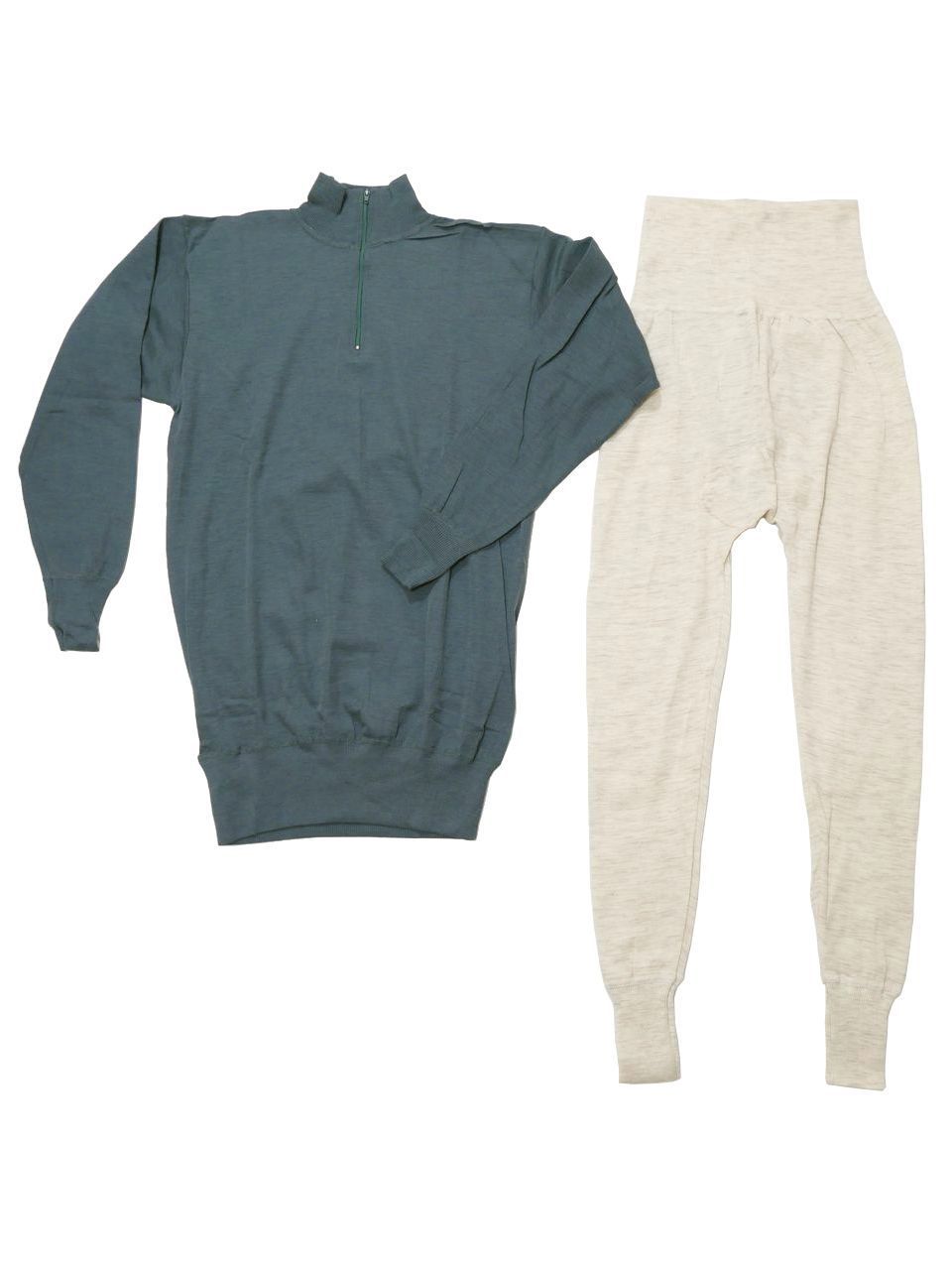 イタリア軍  海軍 MM ウール インナーウェア 上下セット 新品デッドストック