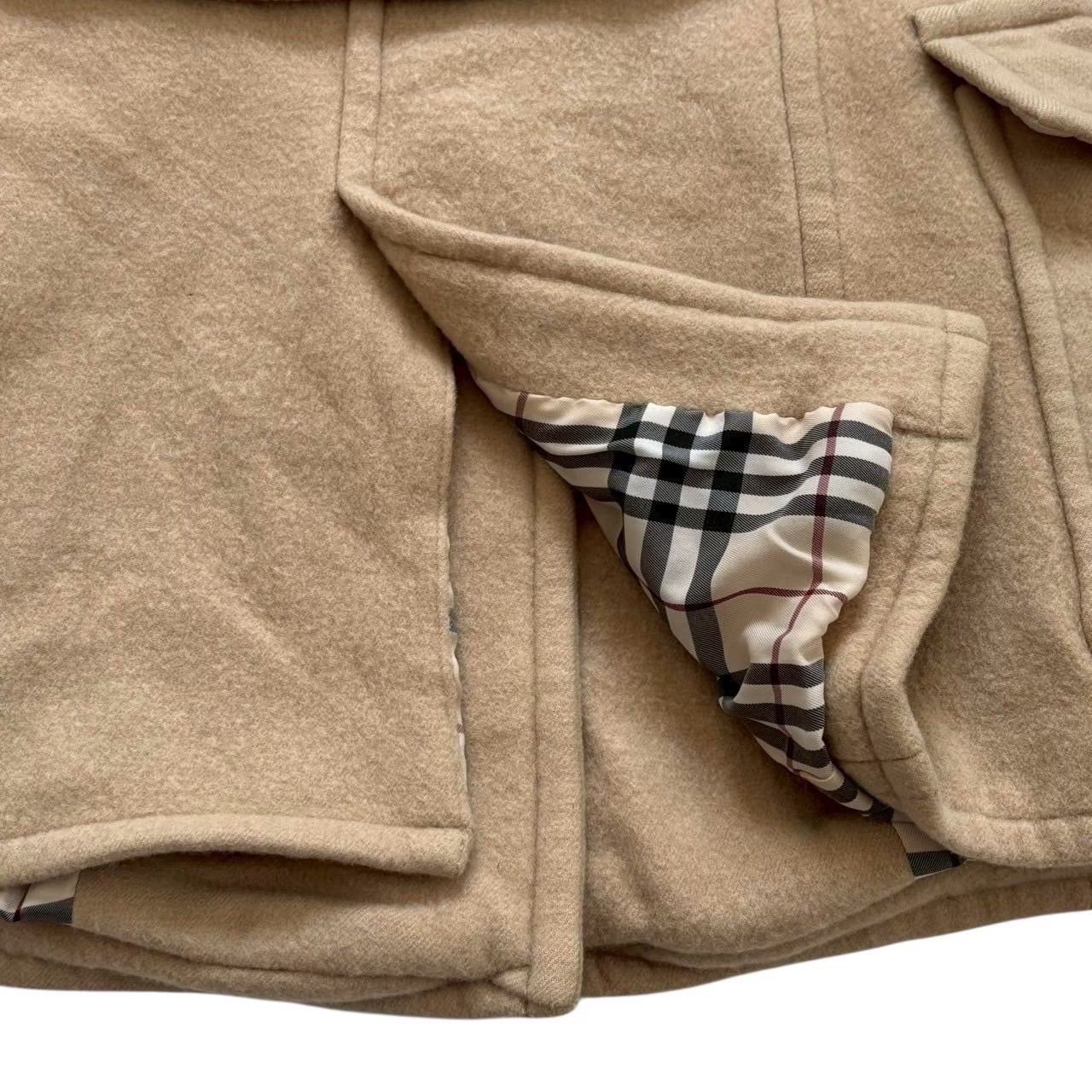 BURBERRY バーバリー ピーコート ベージュ ムートン ダブルブレスト 襟