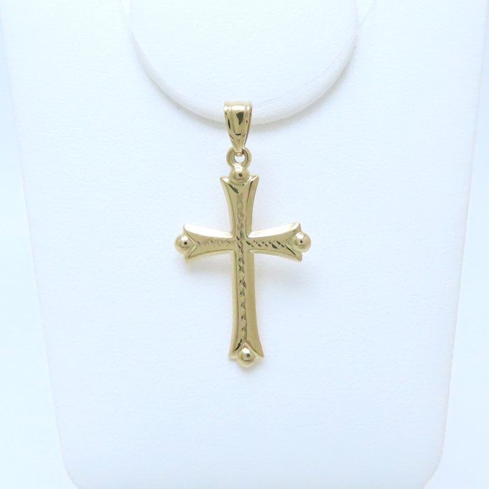 クロス ペンダントトップ K18YG イエローゴールド レディース 79116 FJ