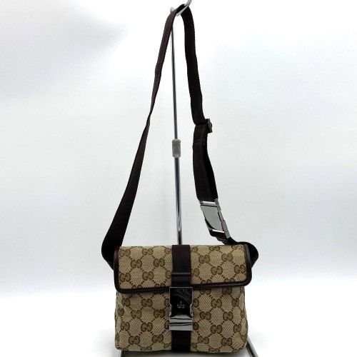 GUCCI】 グッチ GG柄 ウエストバッグ ウエストポーチ ボディバッグ