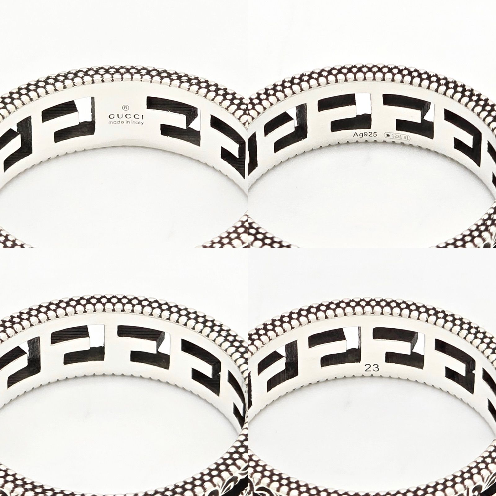 フォロー割 GUCCI グッチ スクエアG アラベスク リング 約10号 フォロー割 GUCCI グッチ スクエアG アラベスク リング 約10号
