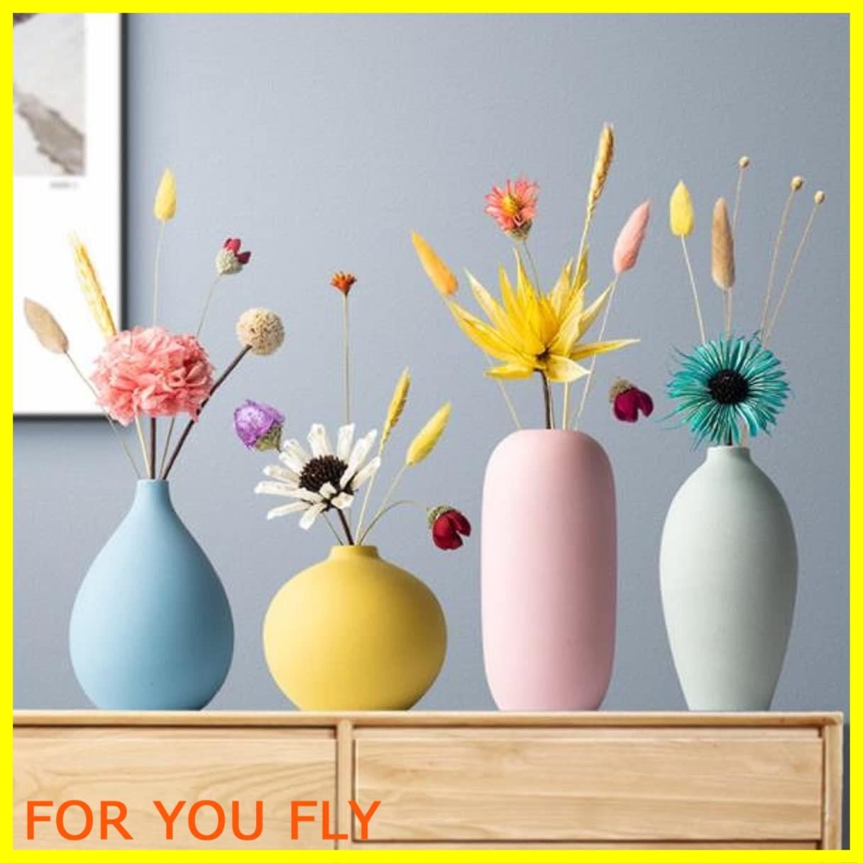 【期間限定出品】4種花瓶セット 新着商品】AIVAR 花瓶 陶器 一輪挿しフラワーベース おしゃれ