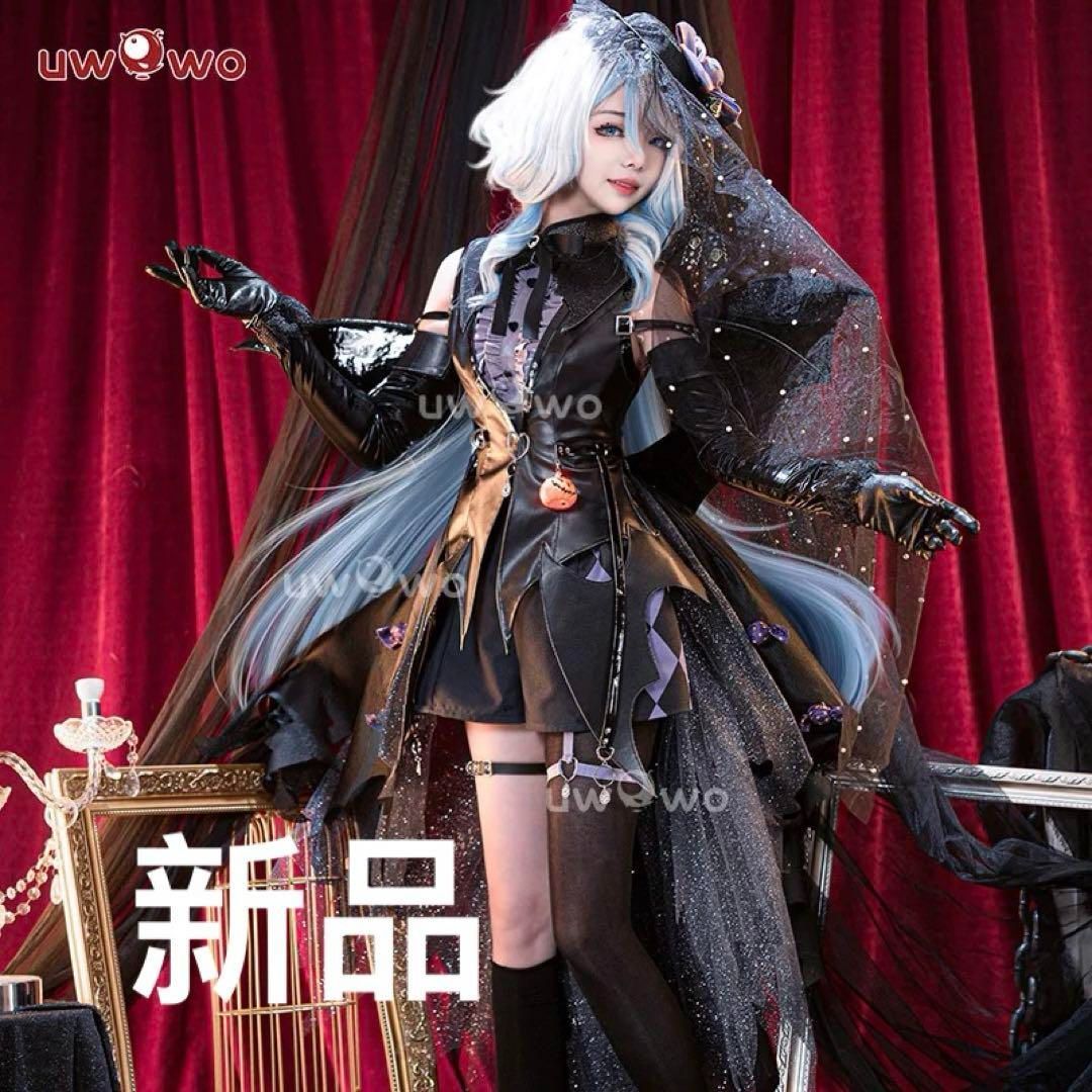 UWOWO 原神 フリーナ 魔女 同人服 ハロウィン コスプレ衣装