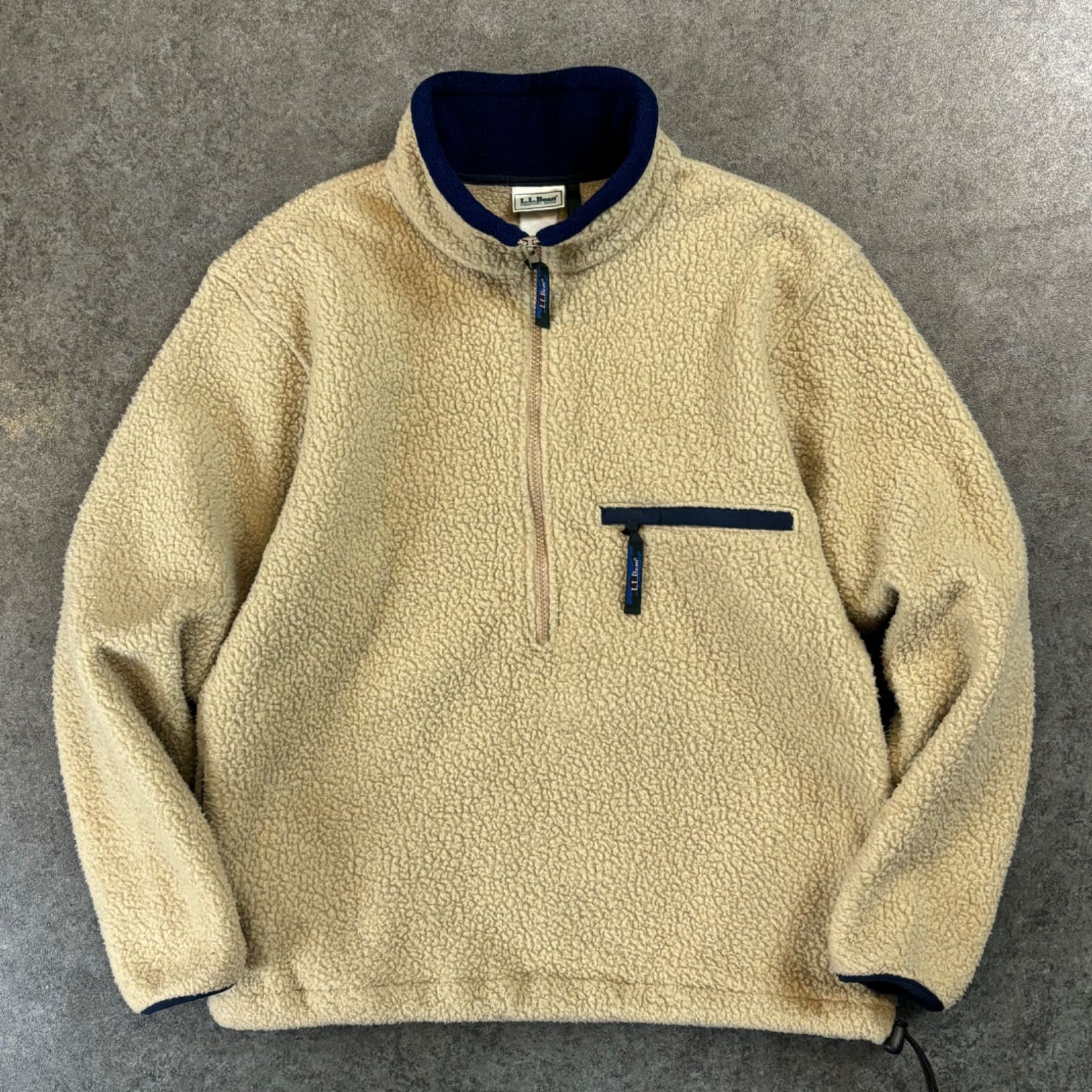 90s Vintage L.L.Bean Half Zip Fleece Jacket Snap-T エルエルビーン 