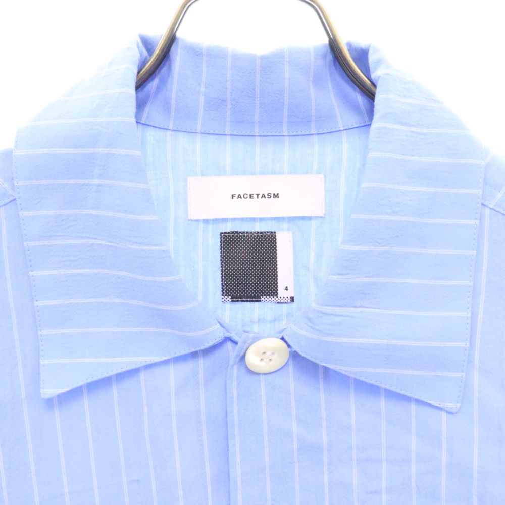 FACETASM (ファセッタズム) STRIPED ZIPPER SHIRT ストライプ ジッパー