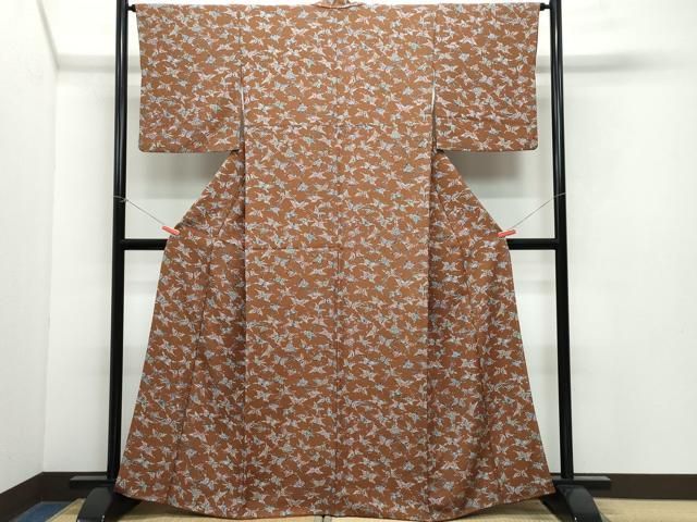 平和屋着物 上質な小紋 型染め 舞蝶文 正絹 CAAX1154vf