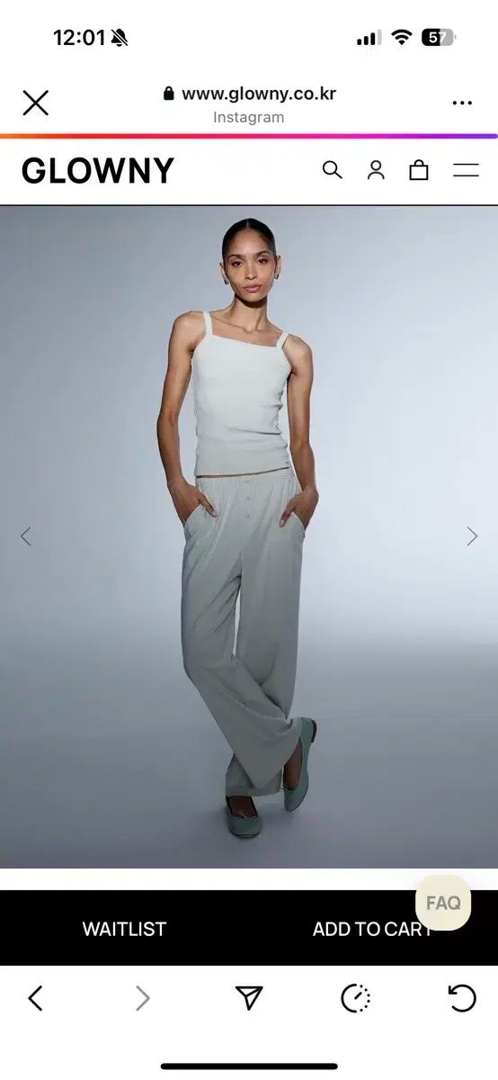 GLOWNY G Classic ボタン フライ パンツ M