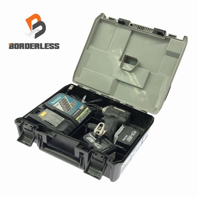 makita マキタ 14.4V 充電式インパクトドライバ TD161D 黒|ブラック バッテリー 2個 5.0Ah 充電器 ケース付 109398