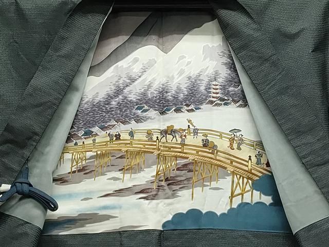 平和屋着物○男性 本場大島紬 120亀甲 総詰め 正絹 逸品 未使用 AAAY4762ck 