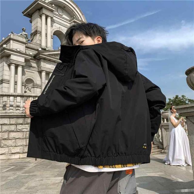 激安大特価，セール 種類17：2XL/A：ブラック  メンズ ファッション 服 男性用 オシャレ シンプル 大人 かっこいい 大きいサイズ ストリート 紳士服 ジャケット 春秋 韓国スタイル ワークウェア カジュアル トップ その他