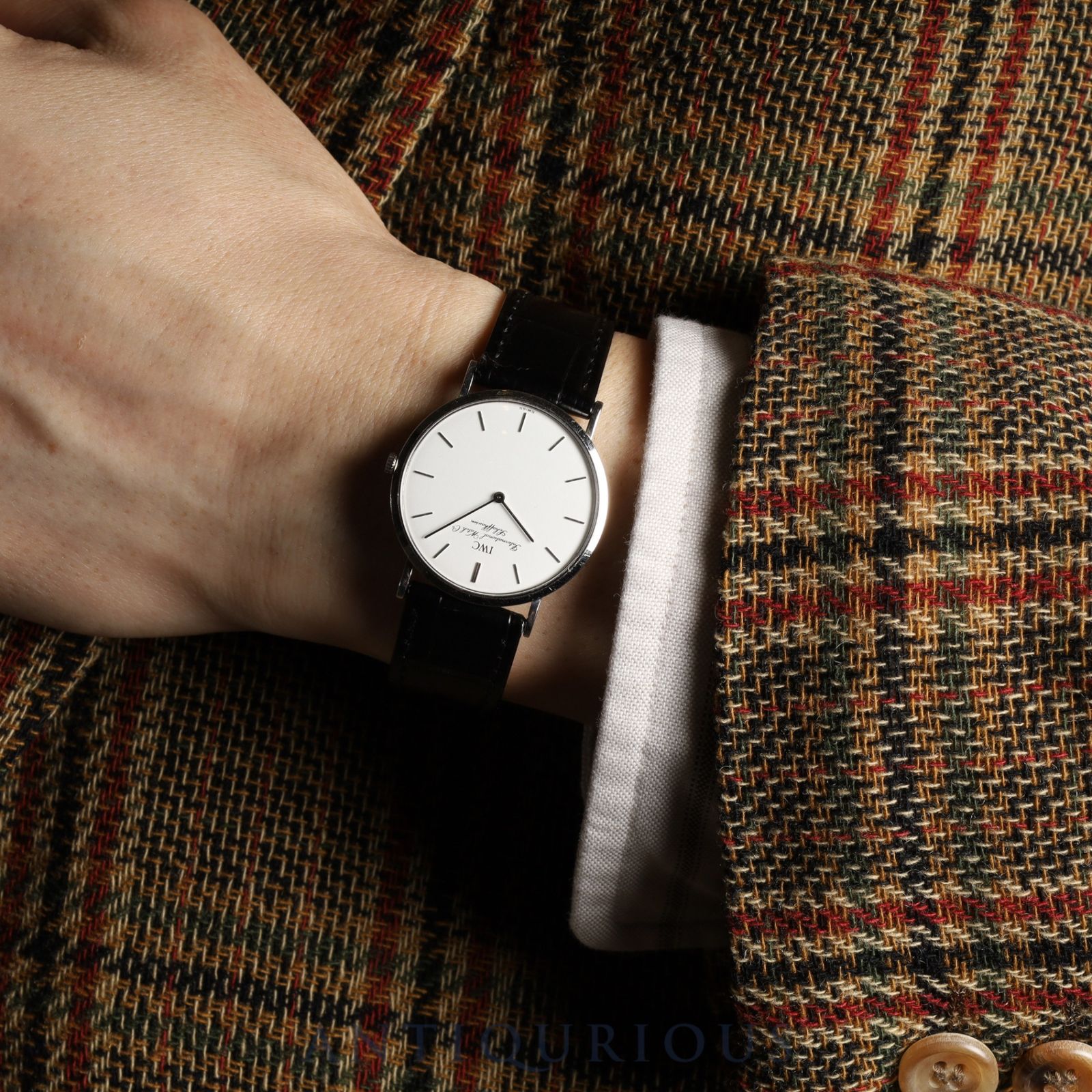 IWC ポートフィノ IW200807 手巻き 750 革 純正尾錠 SS ホワイト文字盤 オーバーホール済み アイダブリュシー