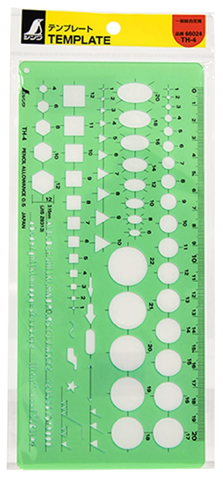 シンワ測定(Shinwa Sokutei) テンプレート 仕上記号定規 66027
