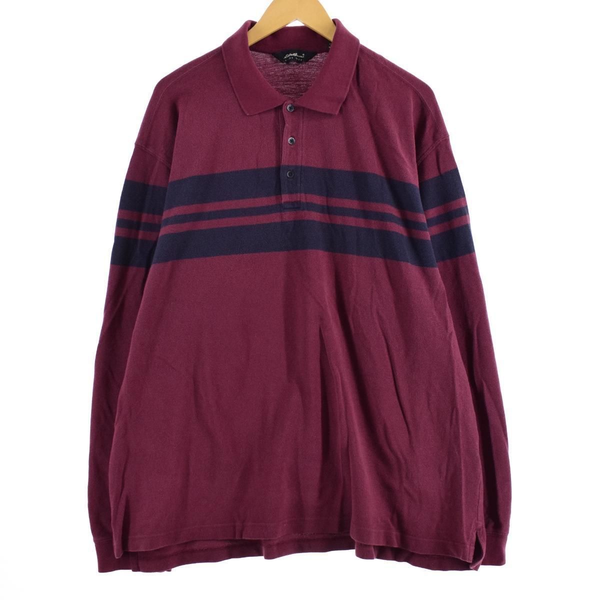 古着 ブルックスブラザーズ Brooks Brothers ボーダー柄 長袖 ポロシャツ メンズXXL/eaa319334