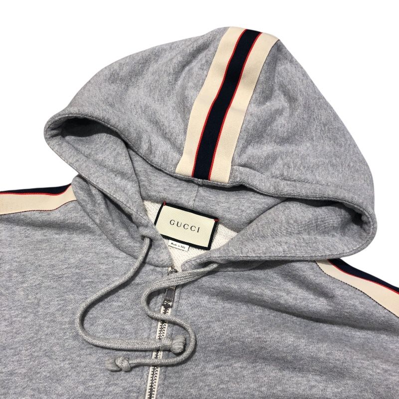 グッチ GUCCI ロゴテクニカルジップパーカー 497250 グレー