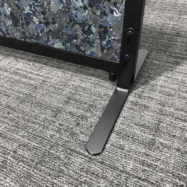 パーティション 自立式 透明 ブルー柄模様