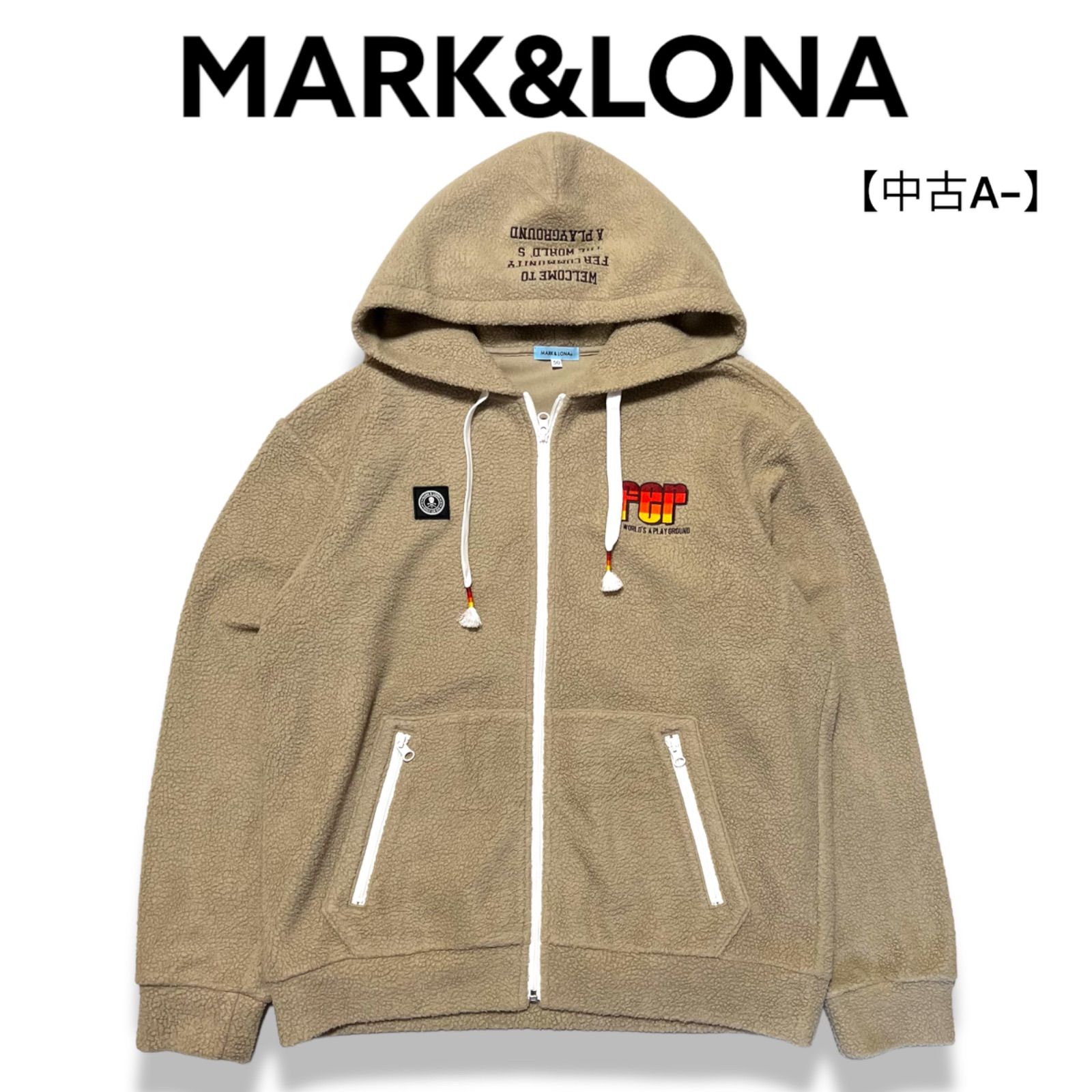 美品MARK&LONA メンズ冬物ジップアップ50