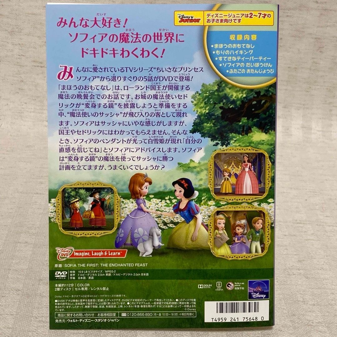 【DVD】ちいさなプリンセスソフィア・ディズニープリンセス　ジャスミン・アリエル・シンデレラ・オーロラ姫　@FE_01_2