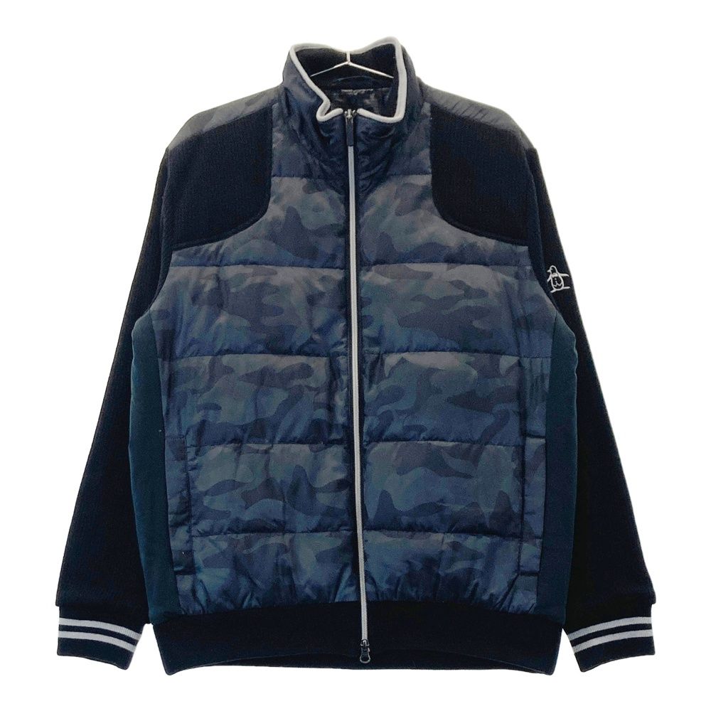 サイズ LL MUNSING WEAR マンシングウェア ニット切替 ダウンジャケット カモフラ柄 ブラック系 240101528404 ゴルフウェア メンズ ストスト