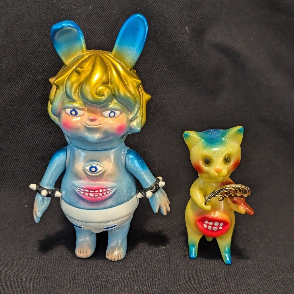maw collection ランデブーセット うさぎ天使ラパン/バイオリン猫バッハ ソフビ決起集会
