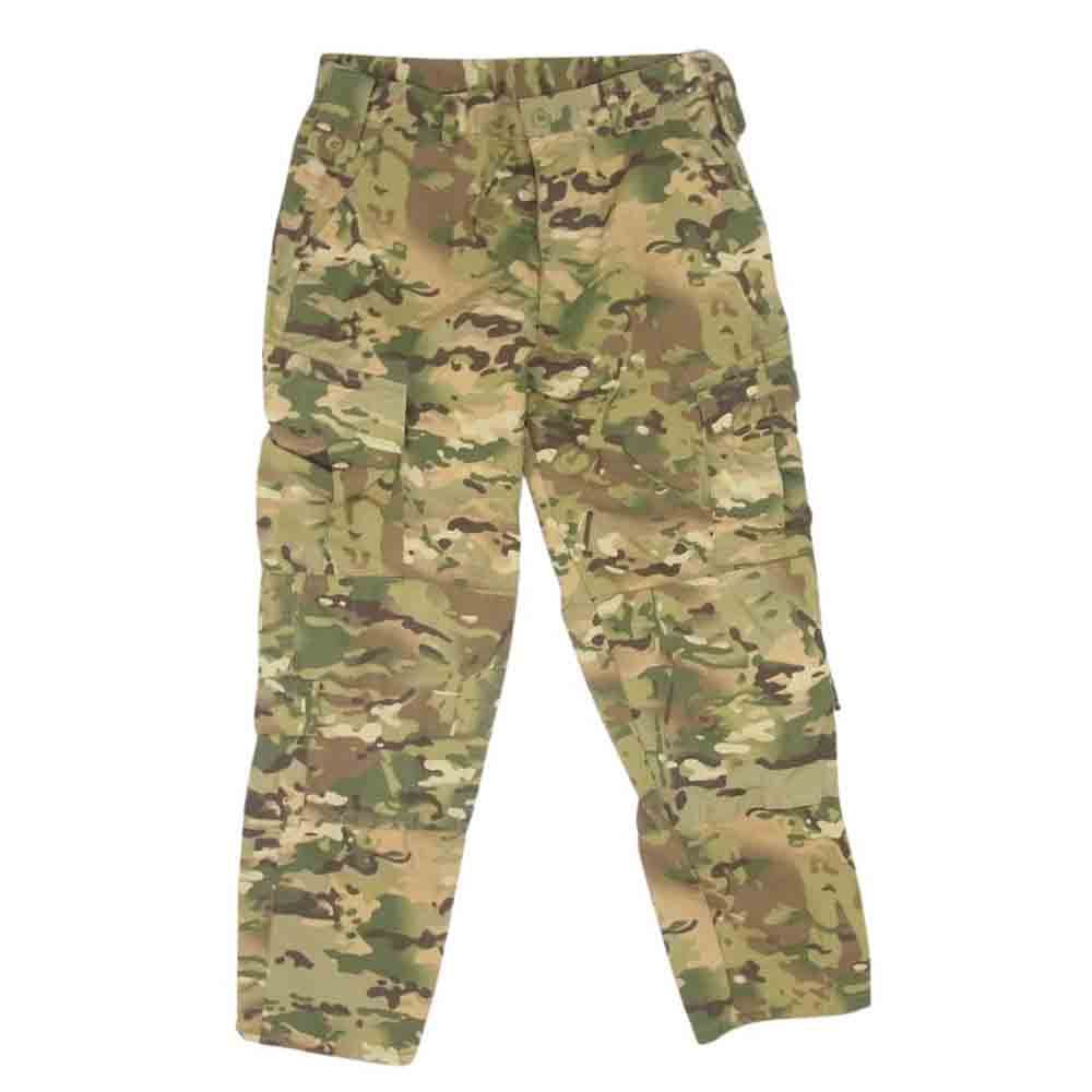 ミリタリー military 迷彩 トラウザー カーゴ パンツ カーキ系 S【中古】