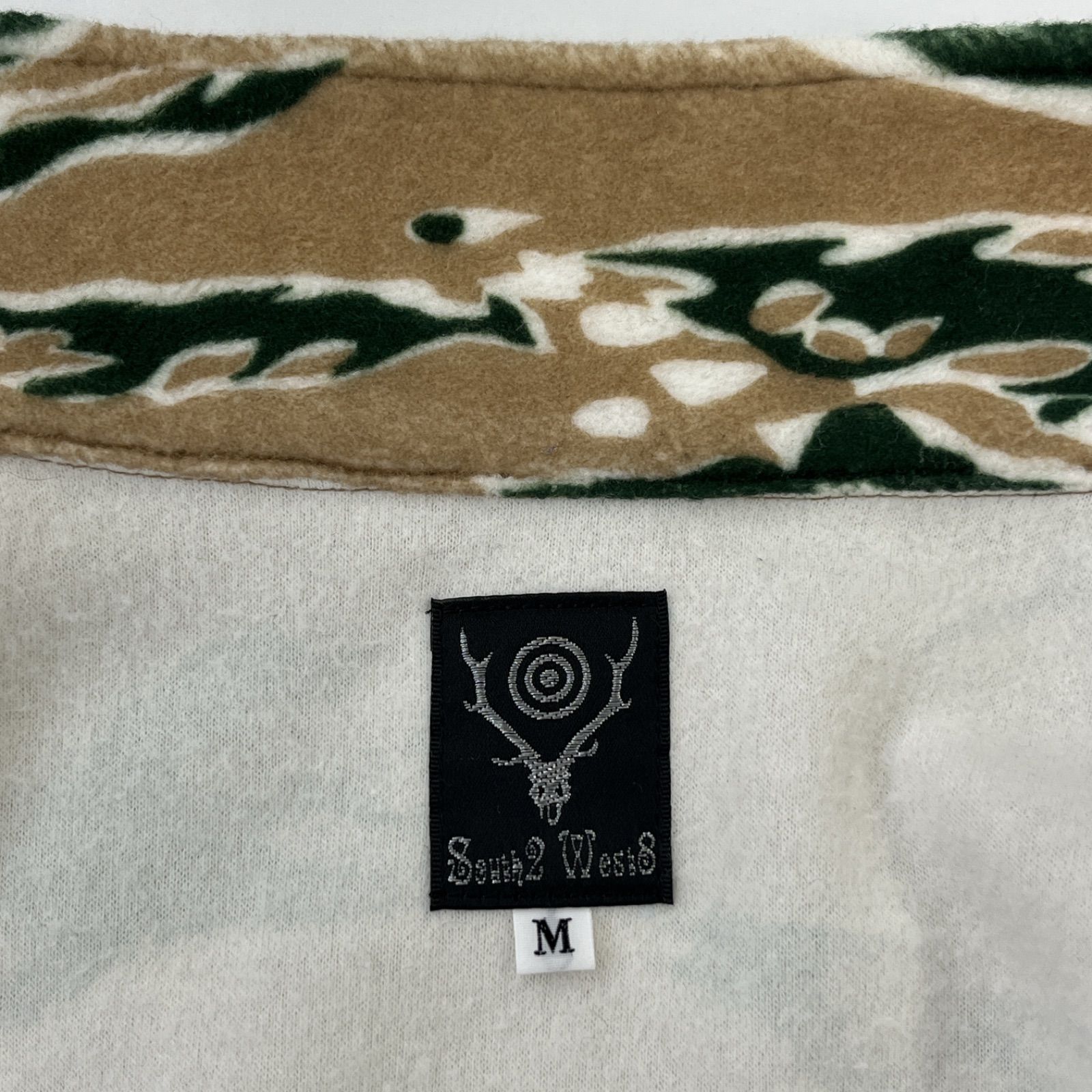 WEST8|ｻｳｽﾂｰｳｴｽﾄｴｲﾄ|M|Fleece Vest|ﾌﾘｰｽﾍﾞｽﾄ|CAMO|総柄|ﾀｲｶﾞｰｶﾓ|BEIGE|ﾍﾞｰｼﾞｭ
