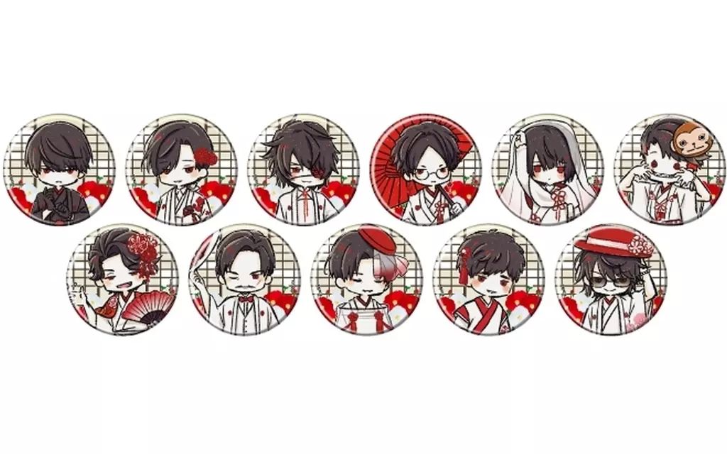 【新品】バッジ・ビンズ 【ボックス】缶バッジ 大穢 01.ジューンブライドver. グラフアートイラスト