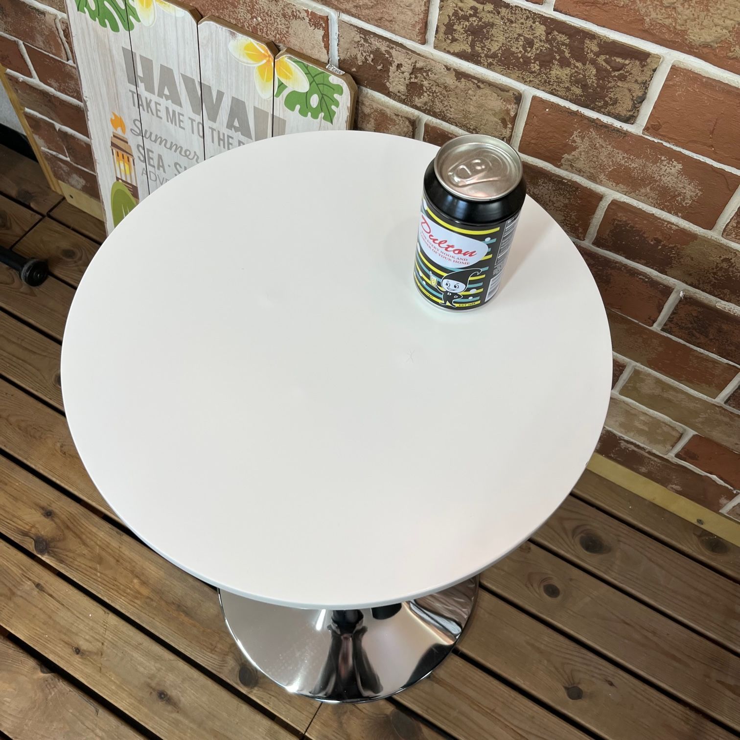 新品アウトレットキズ物! 昇降式 バーテーブル 40cm ホワイト HT -13 メルカリShops