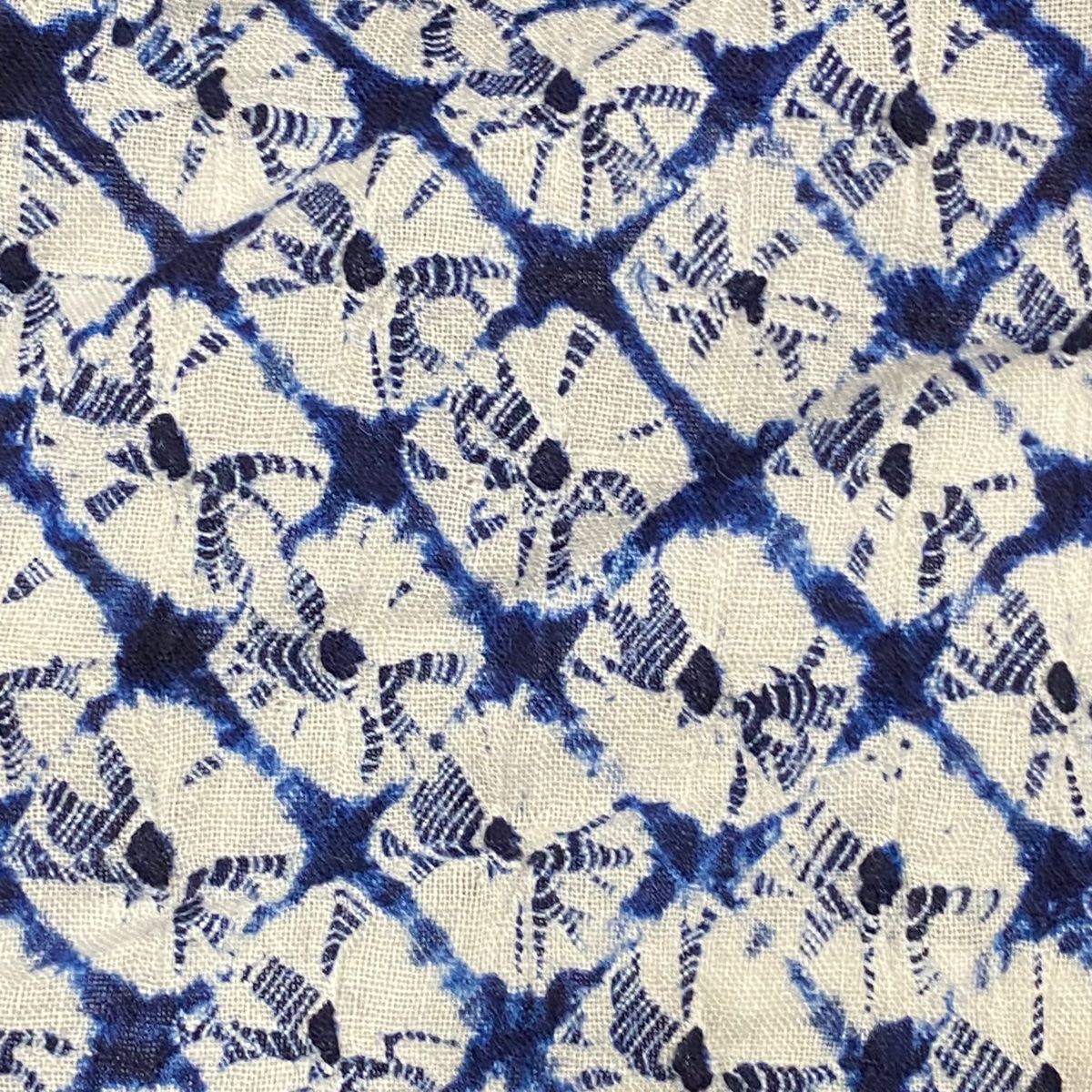 浴衣 身丈155.5cm 裄丈62cm S 絞り浴衣 花唐草 紺色 綿 美品 名品  