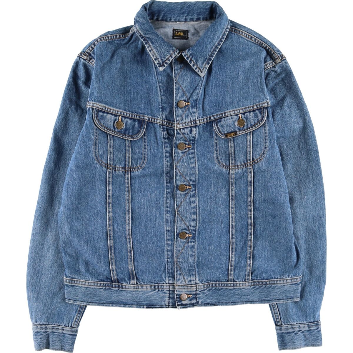 リー　デニムジャケット　Gジャン　刺繍　黒