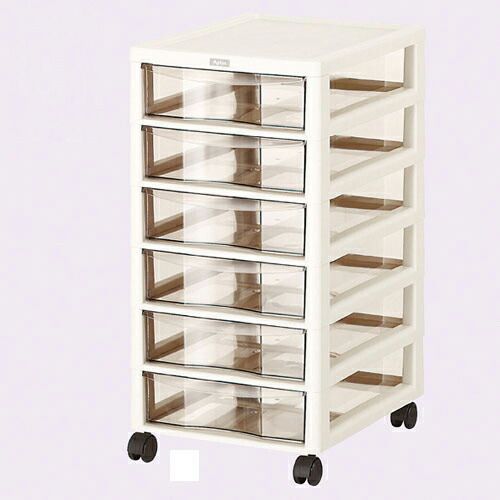 アプロスB4 深型 多段収納ケース 6段 アイボリー  61-356-9-1 店舗什器 ディスプレー マネキン 装飾品 販促用品 ハンガー ラッピング